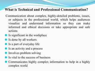 technical communications unit 1 notesby Sehran Rubani | PDF