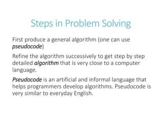 Algorithms and Flowchart for IGCSE Students | PPT
