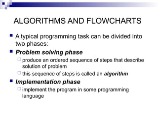 Algorithms and Flowchart usages in C laguage | PPT