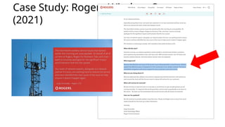 Case Study: Rogers Wireless Outage
(2021)
 