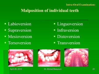 Orhtodontic Examination & Diagnosis I | PDF