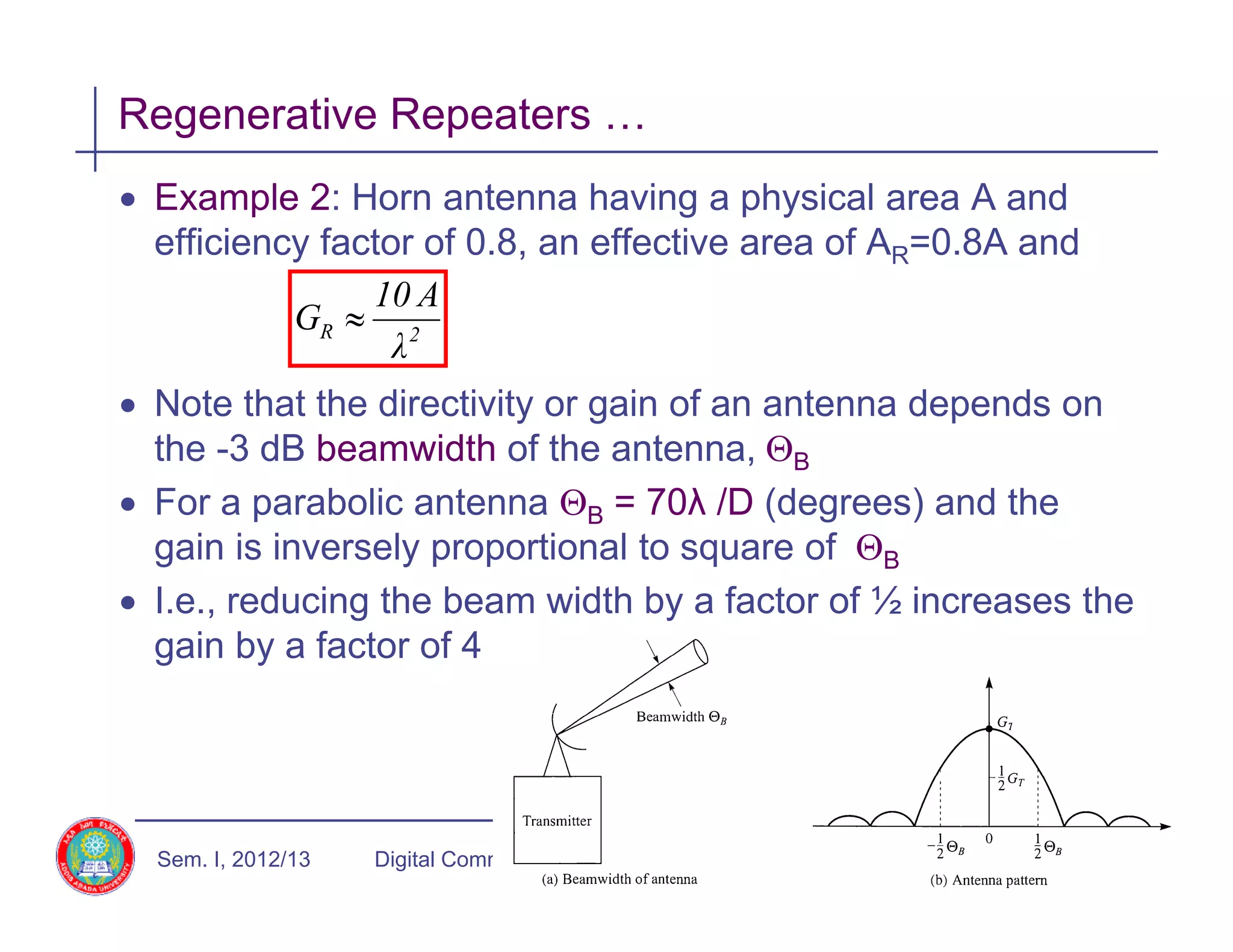 Lect 11.regenerative repeaters PPT