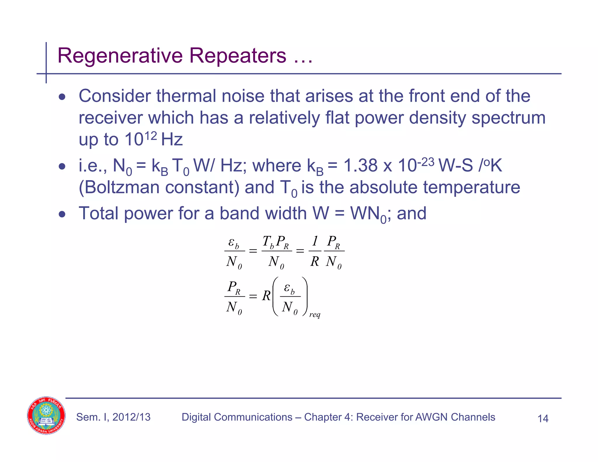 Lect 11.regenerative repeaters PPT