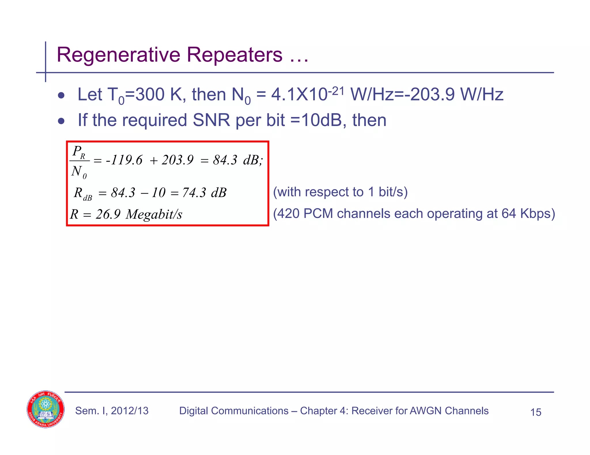 Lect 11.regenerative repeaters PPT