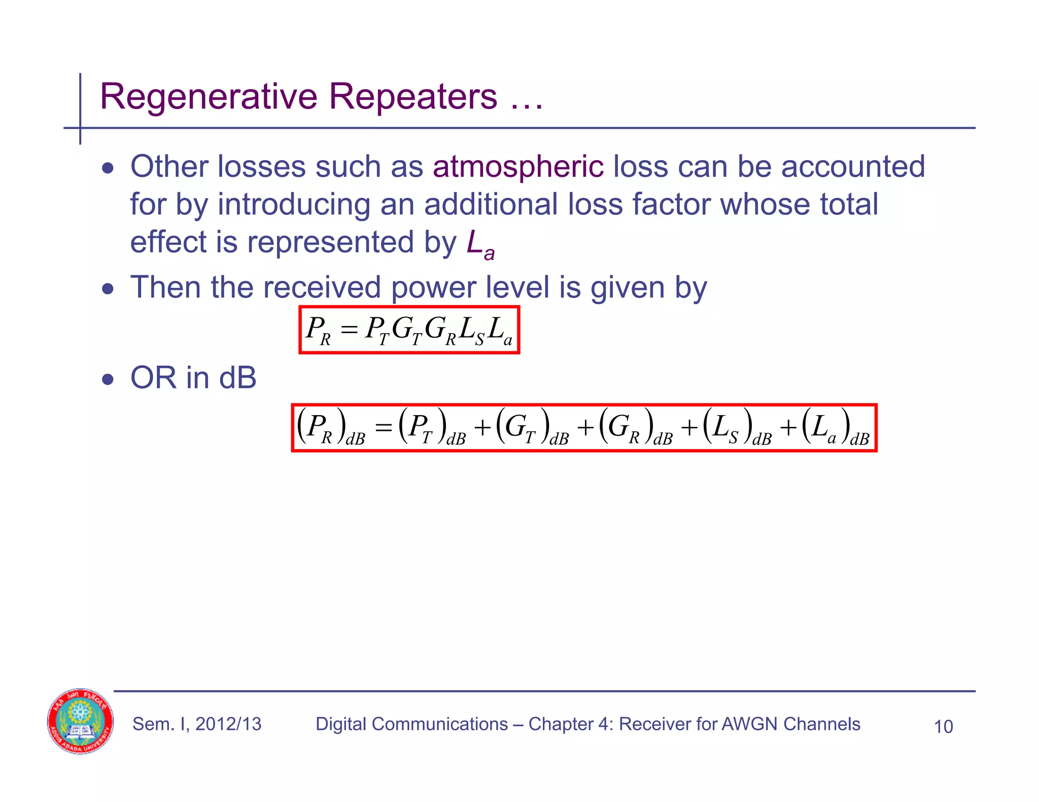 Lect 11.regenerative repeaters