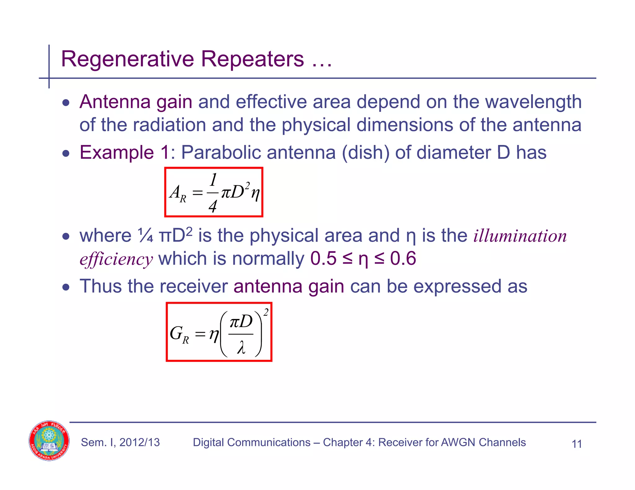 Lect 11.regenerative repeaters