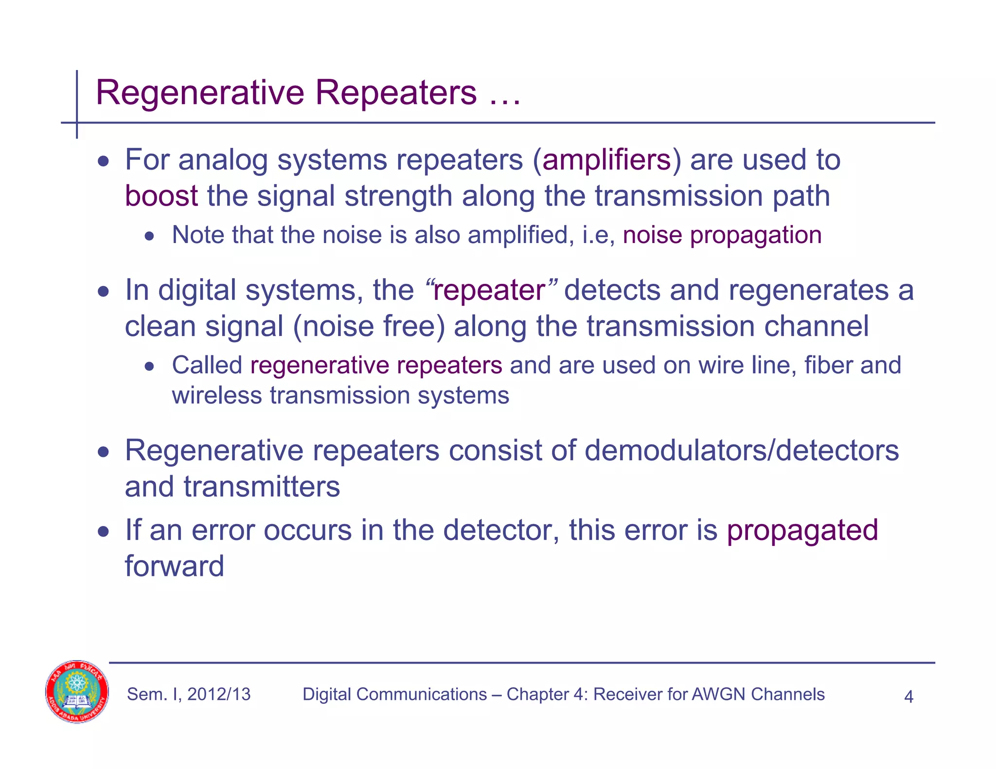 Lect 11.regenerative repeaters