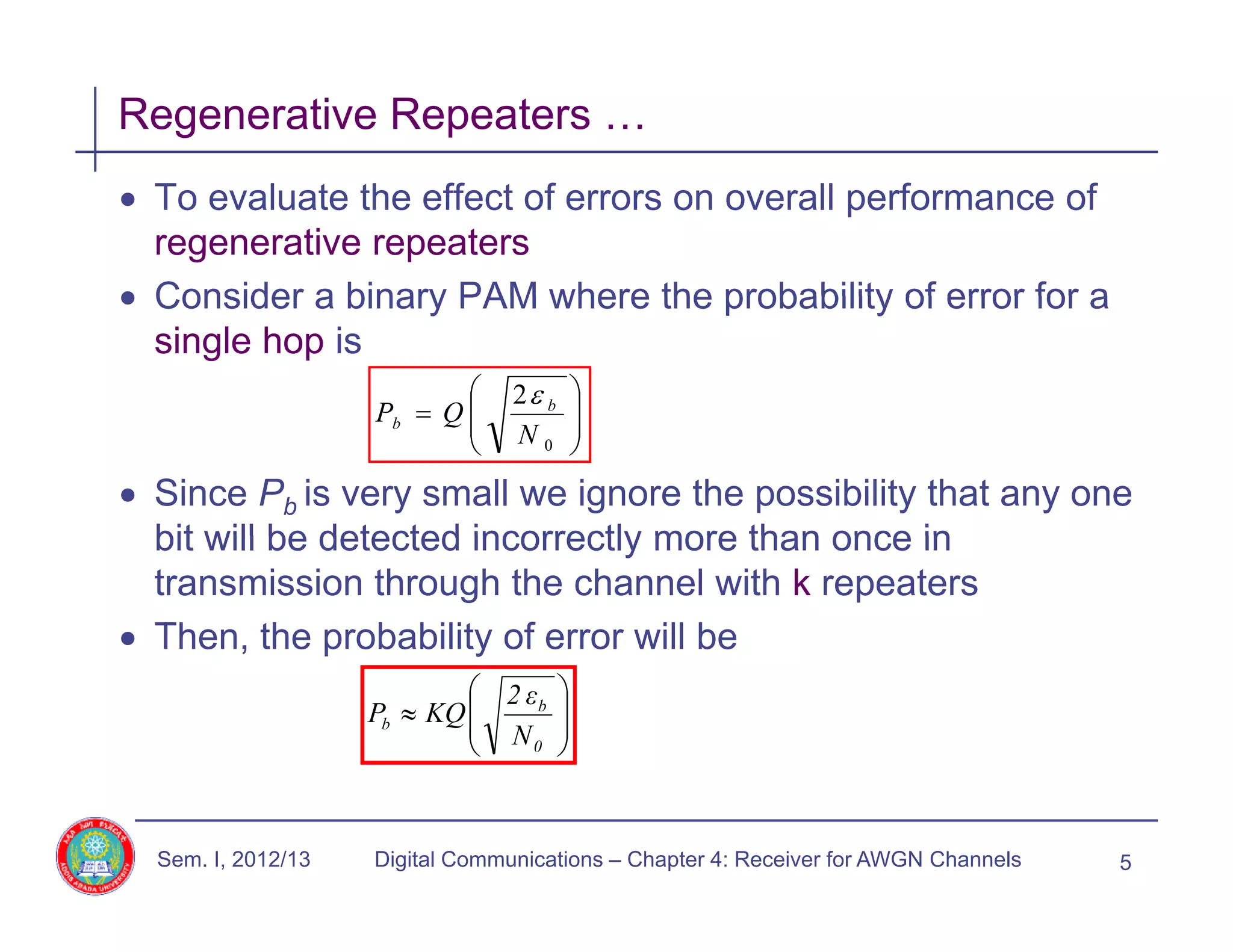 Lect 11.regenerative repeaters