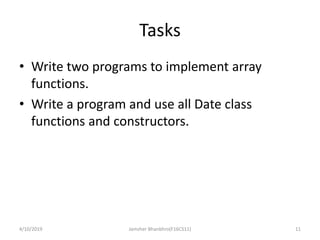 Java Arrays and DateTime Functions | PPT