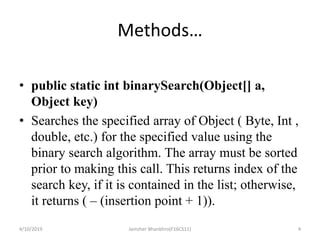 Java Arrays and DateTime Functions | PPT