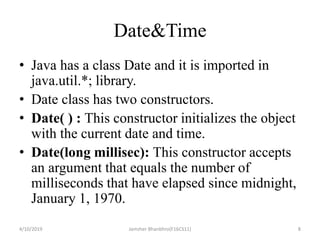 Java Arrays and DateTime Functions | PPT