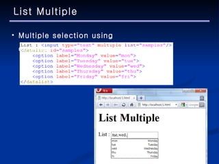 List Multiple Multiple selection using comma  