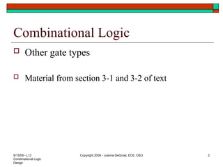 Lect 12 - Combinational Logic Design.ppt
