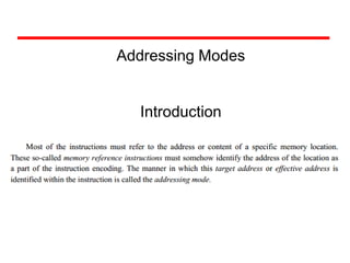 Presentation of addressing mode presentation | PPT