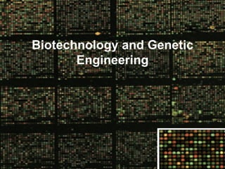 Biotechnology and Genetic Engineering 