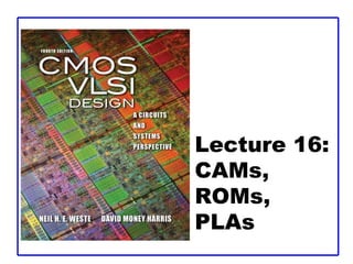 Lecture 16:
CAMs,
ROMs,
PLAs
 
