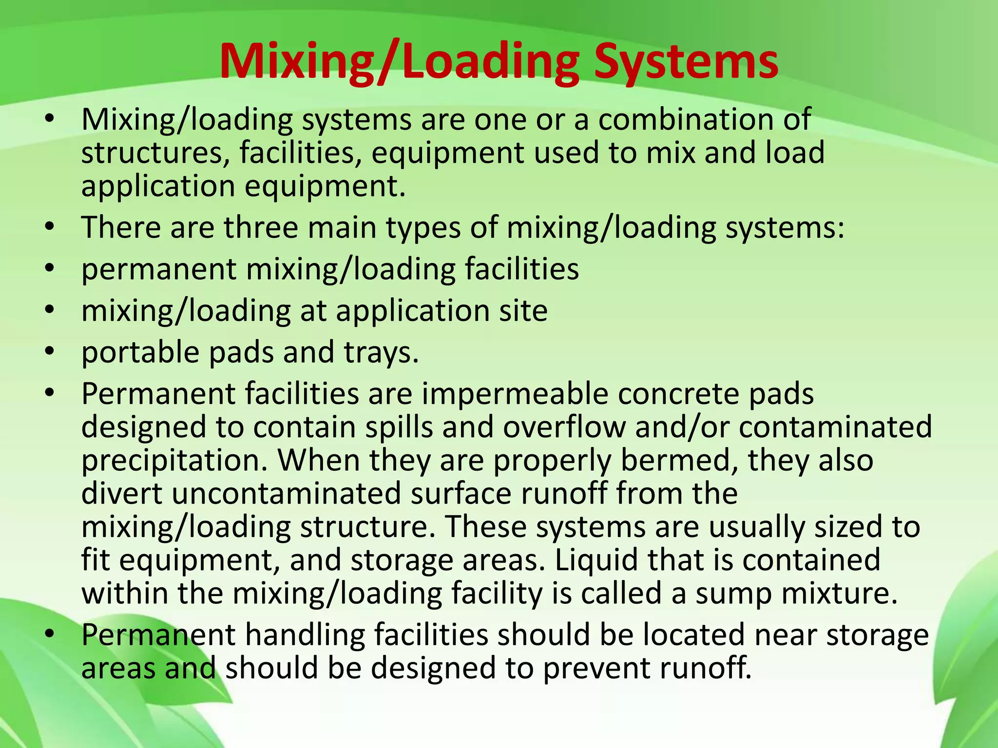 Lect 18 (handling storage and precautions) | PPTX