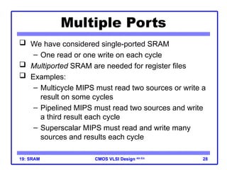 Static random access memory SRAM in VLSI | PPT