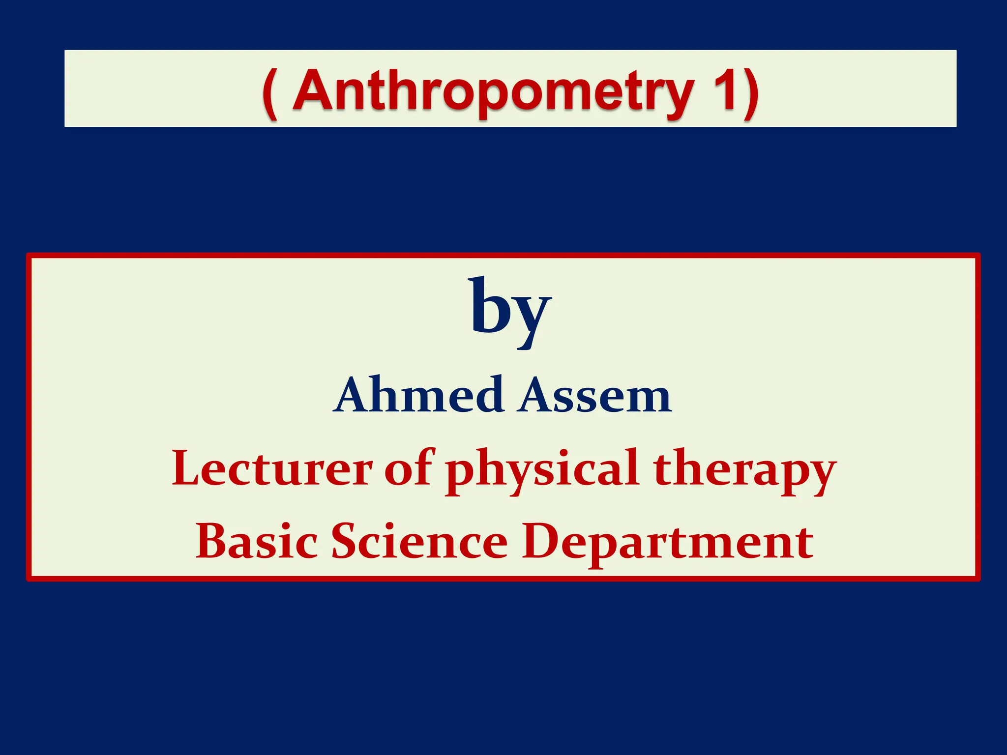 Lect 1 Anthropometry Pdf