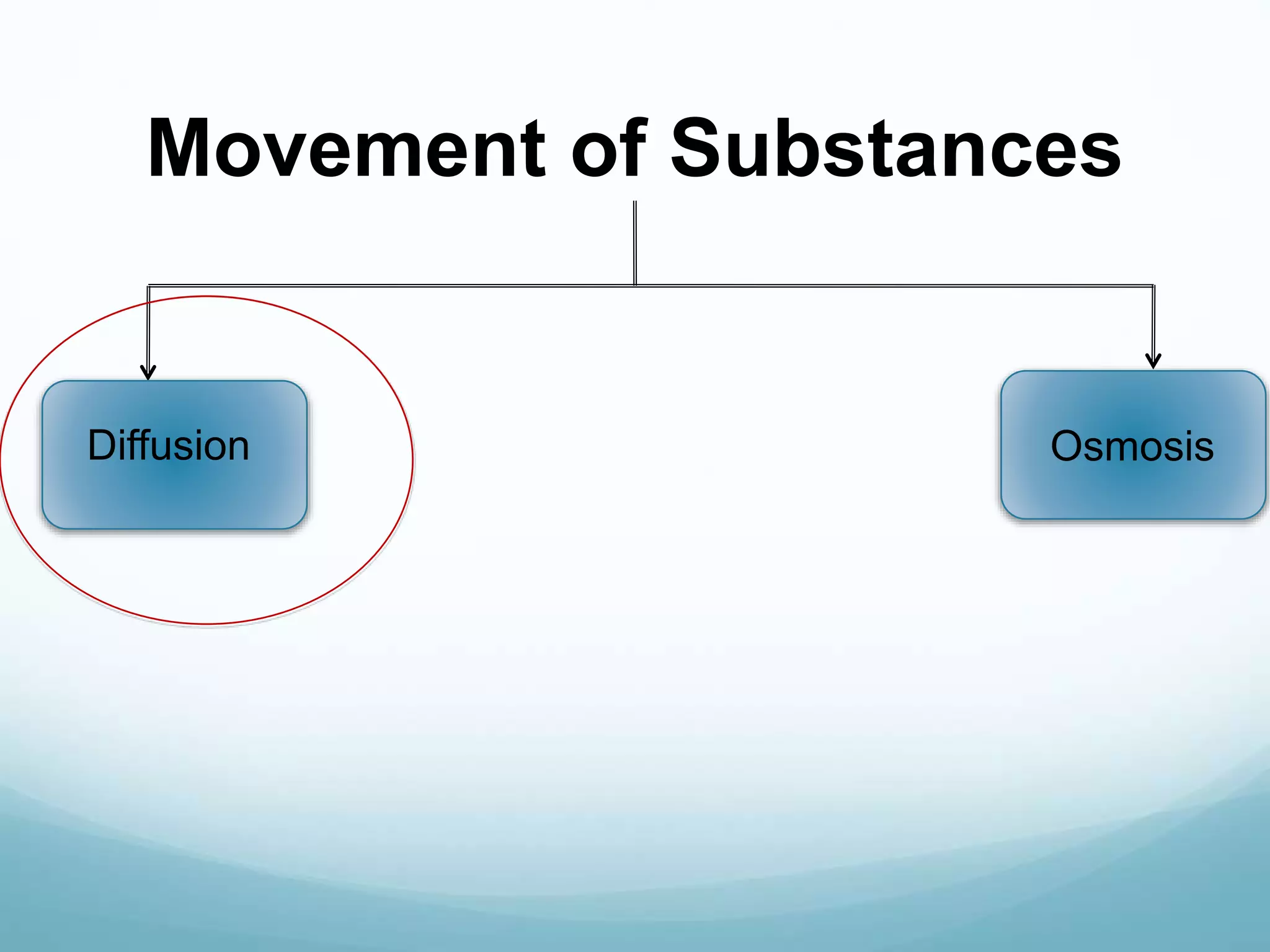 Movement of Substances 
Diffusion Osmosis 
 