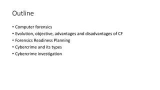 Lect 1 computer forensics | PPTX