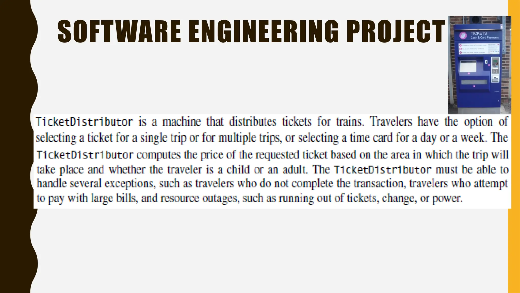 SOFTWARE ENGINEERING PROJECT
 