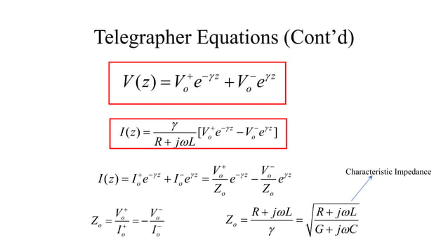 LECT 1 Part 2 - The Transmission Line Theory.pptx | Physics | Science