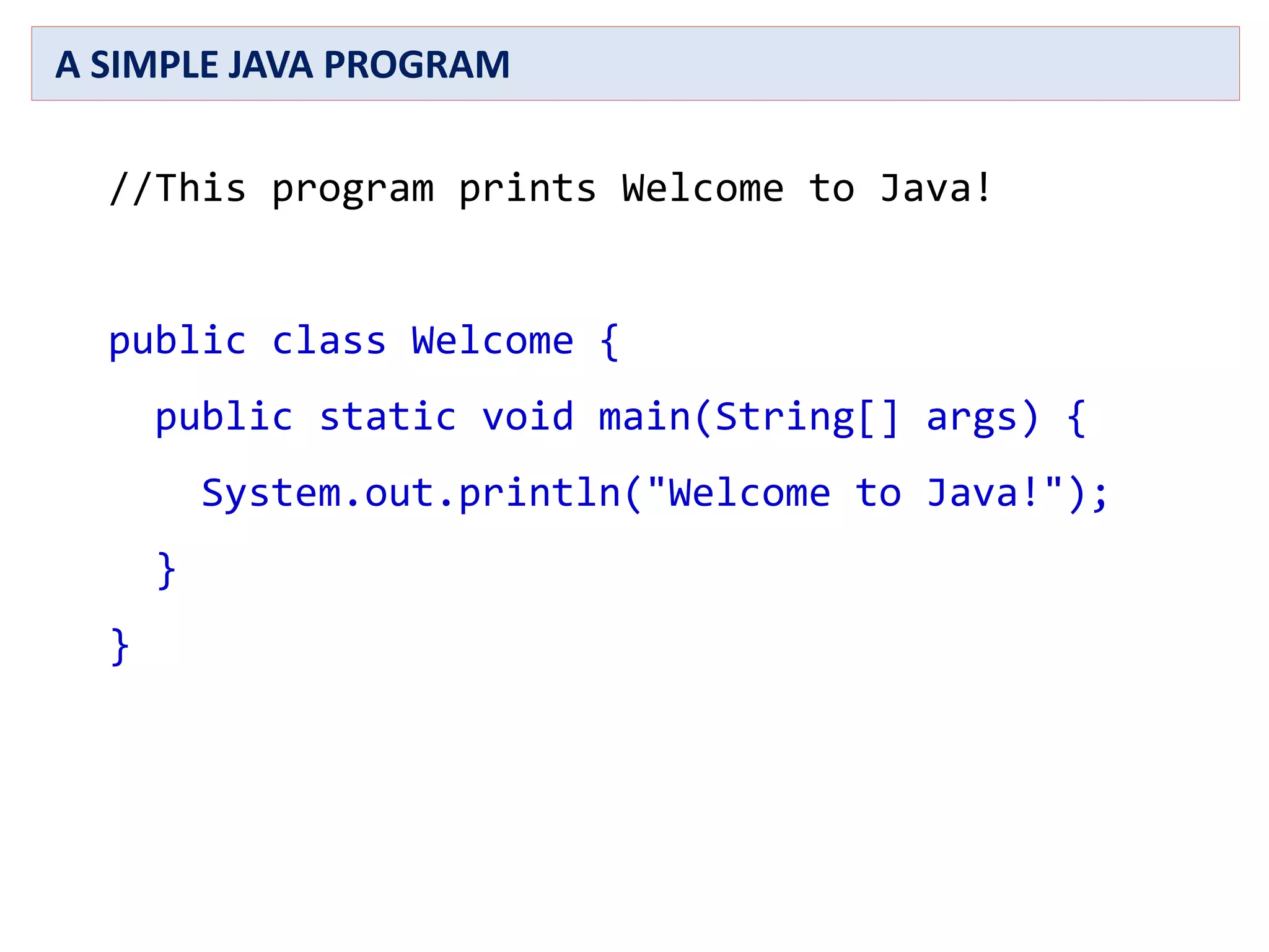java:characteristics, classpath, compliation | PPTX