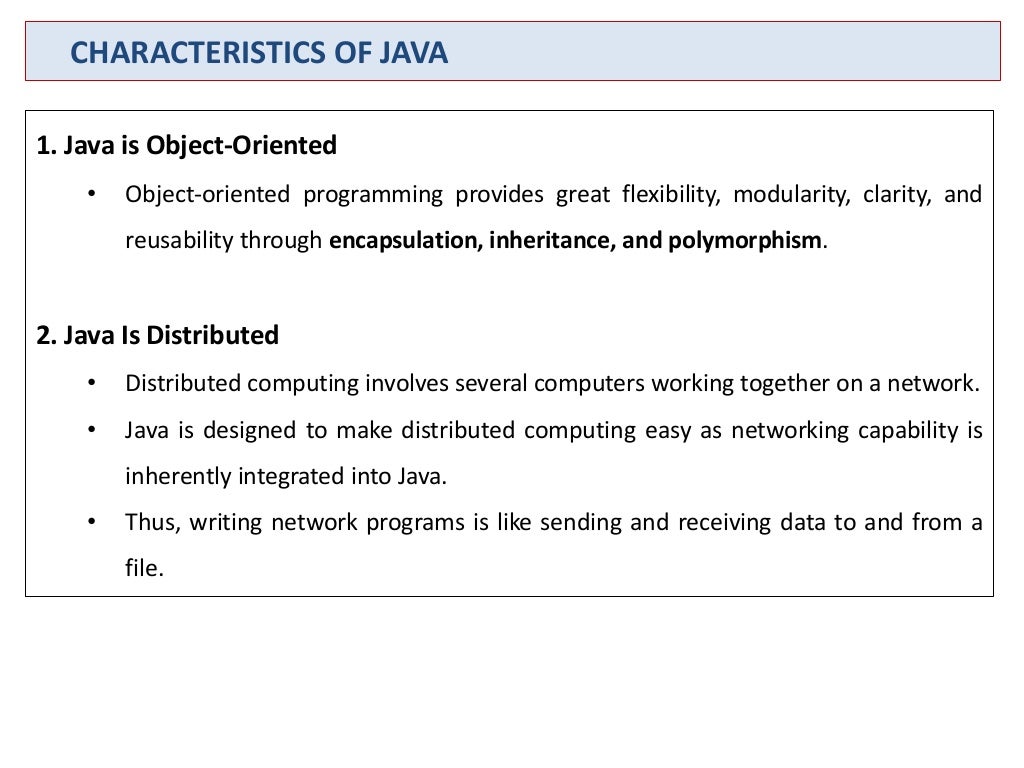 java:characteristics, classpath, compliation
