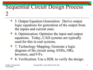 Lect 22 sequential circuit design (1) | PPT