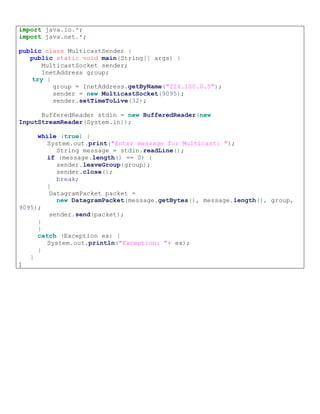 java sockets | PDF