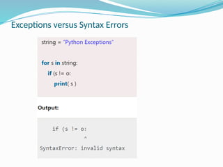 LECT 29- EXCEPTION HANDLING.pptx b. | PPT