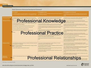 Professional Values Professional Knowledge Professional Practice Professional Relationships 