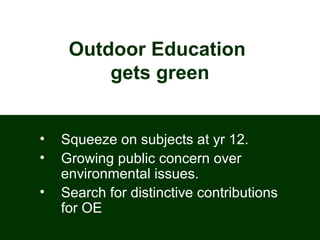 Lect 3 Educational ideology in Outdoor Education | PPT
