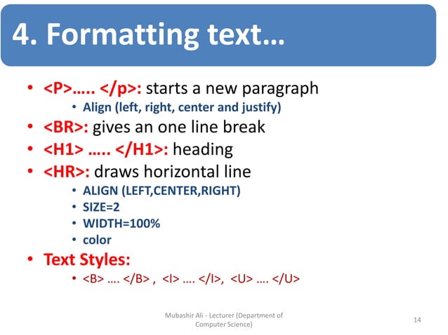 Lecture-3: Introduction to html - Basic Structure & Block Building | PDF