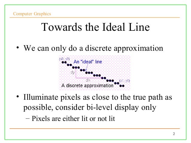 Line Drawing Algorithm In Computer Graphics Notes : Lect cg