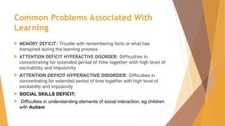 Memory Deficit Theory LECT 4. LEARNING.BEHAVIORAL SCINCES AND COMMUNICATION SKILLS | PPT