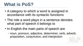 PartOfSpeechTagging.pdf data analysis course | PDF