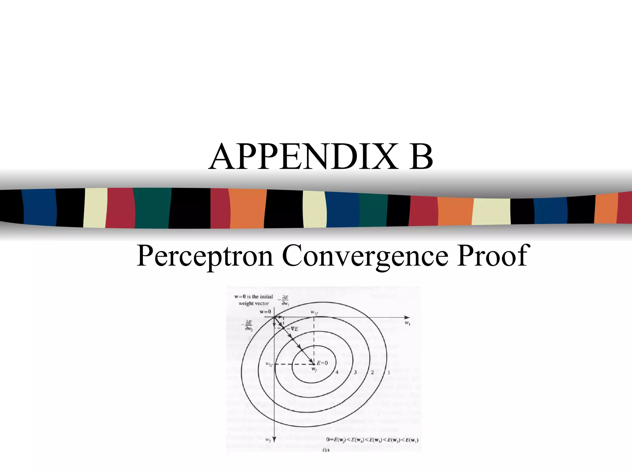 APPENDIX B
Perceptron Convergence Proof
 