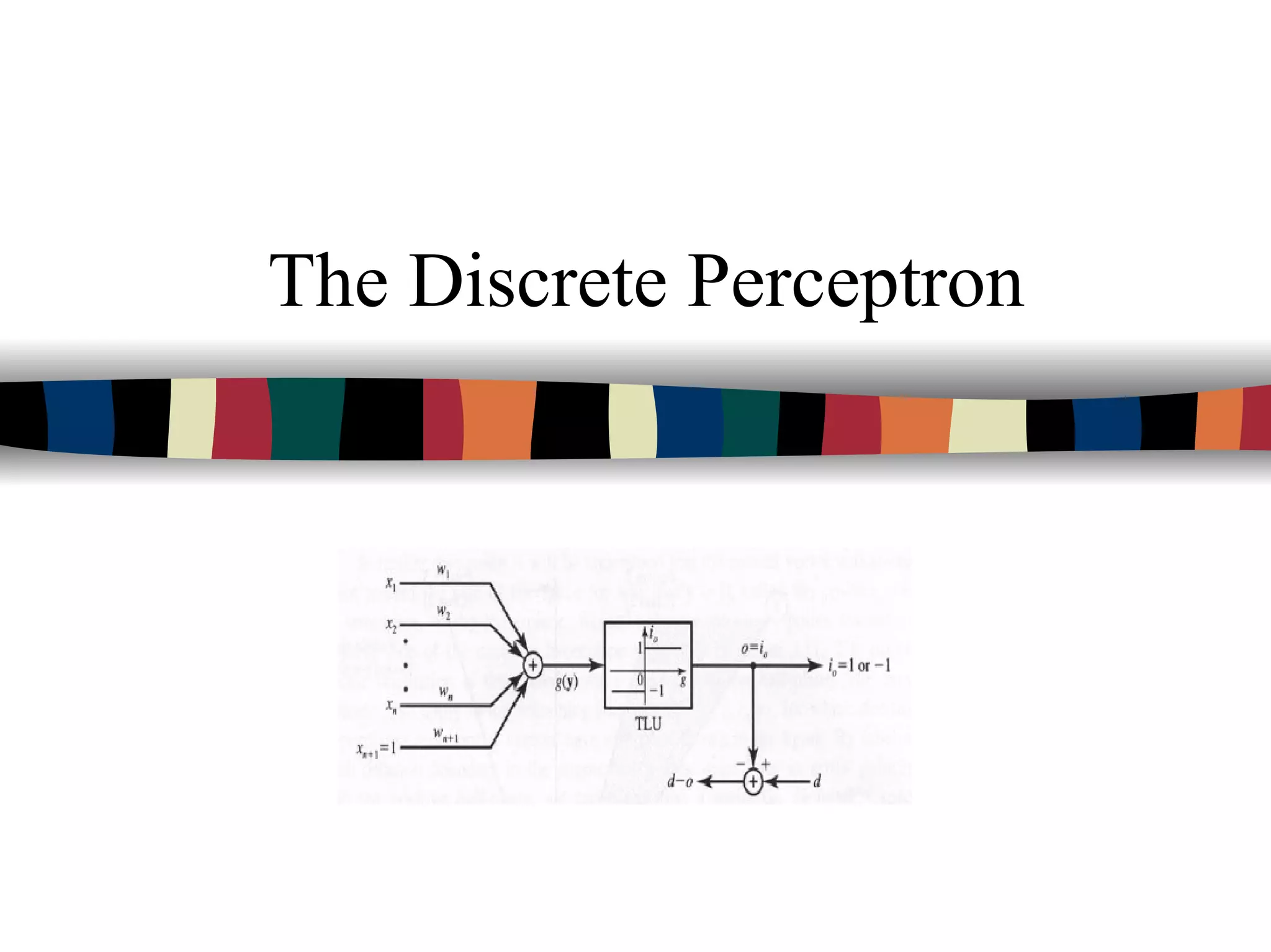 The Discrete Perceptron
 