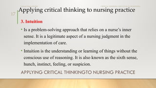 Intuitive Hunches Lect 4;Criticial Thinking & Clinical Reasoning.pptx