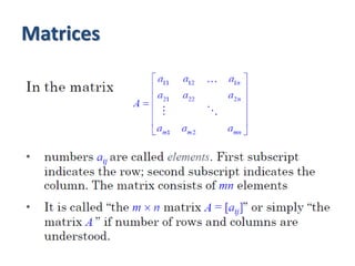 Matrices
 