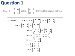 Question 1
 