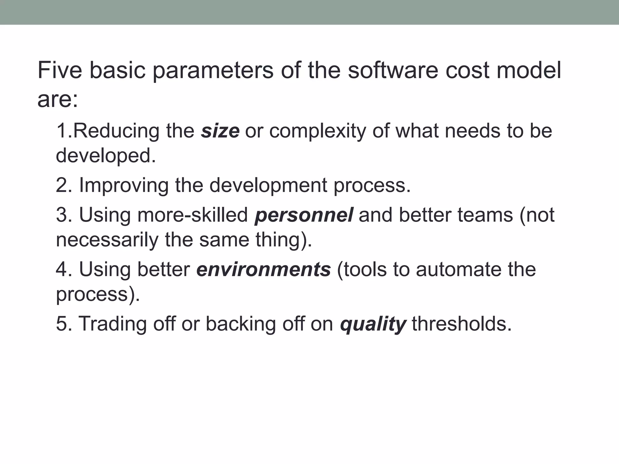 Lect5 improving software economics | PPTX
