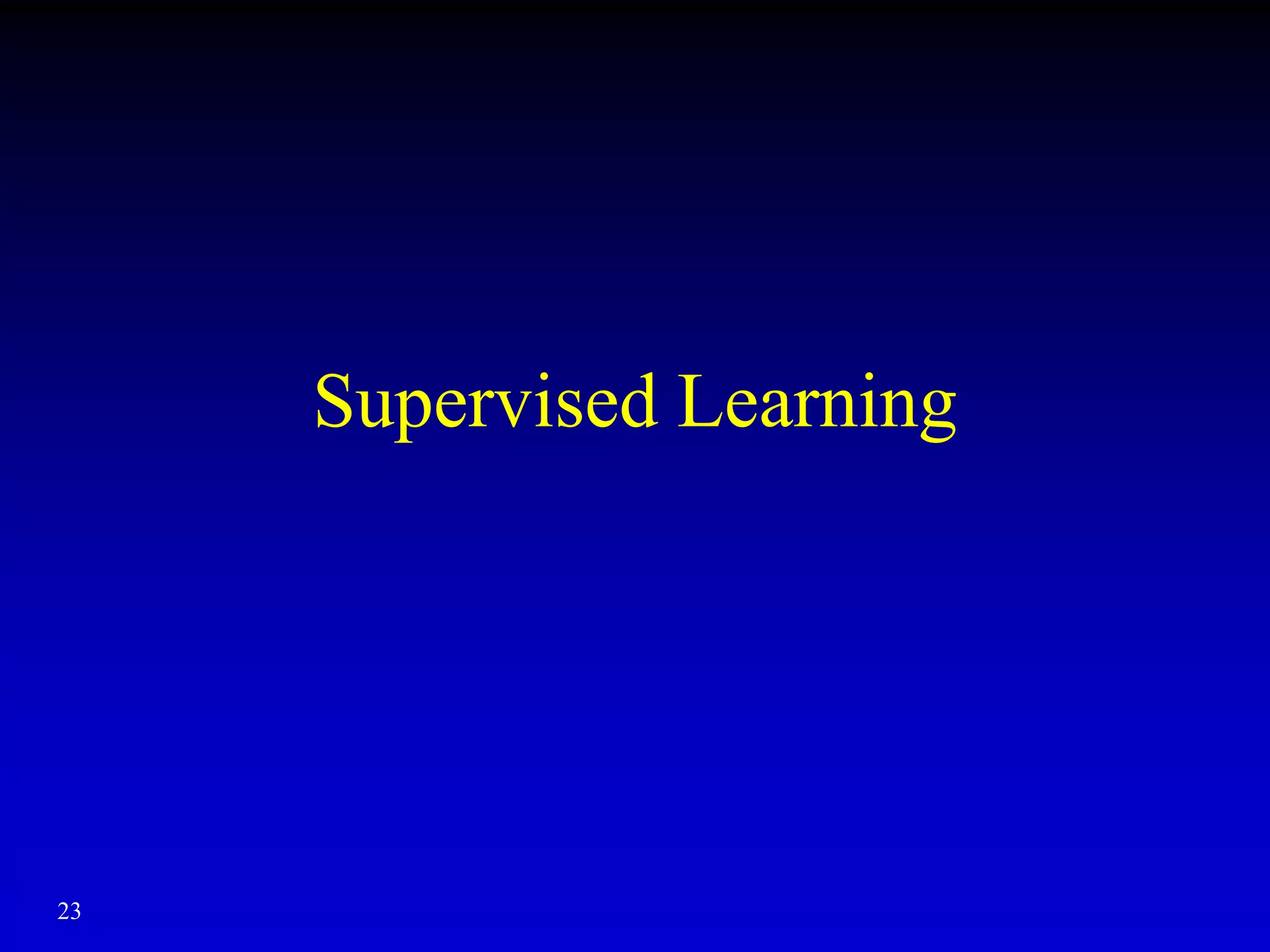 Supervised Learning
23
 
