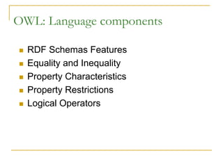 Owl Logic Rdf Inverse Lect6-An introduction to ontologies and ontology development | PDF