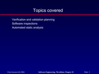 Software Verification & Validation | PPT