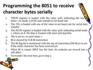 Serial Communication in 8051 | PPTX