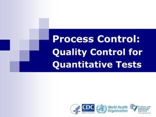 Process Control:
Quality Control for
Quantitative Tests
1
 