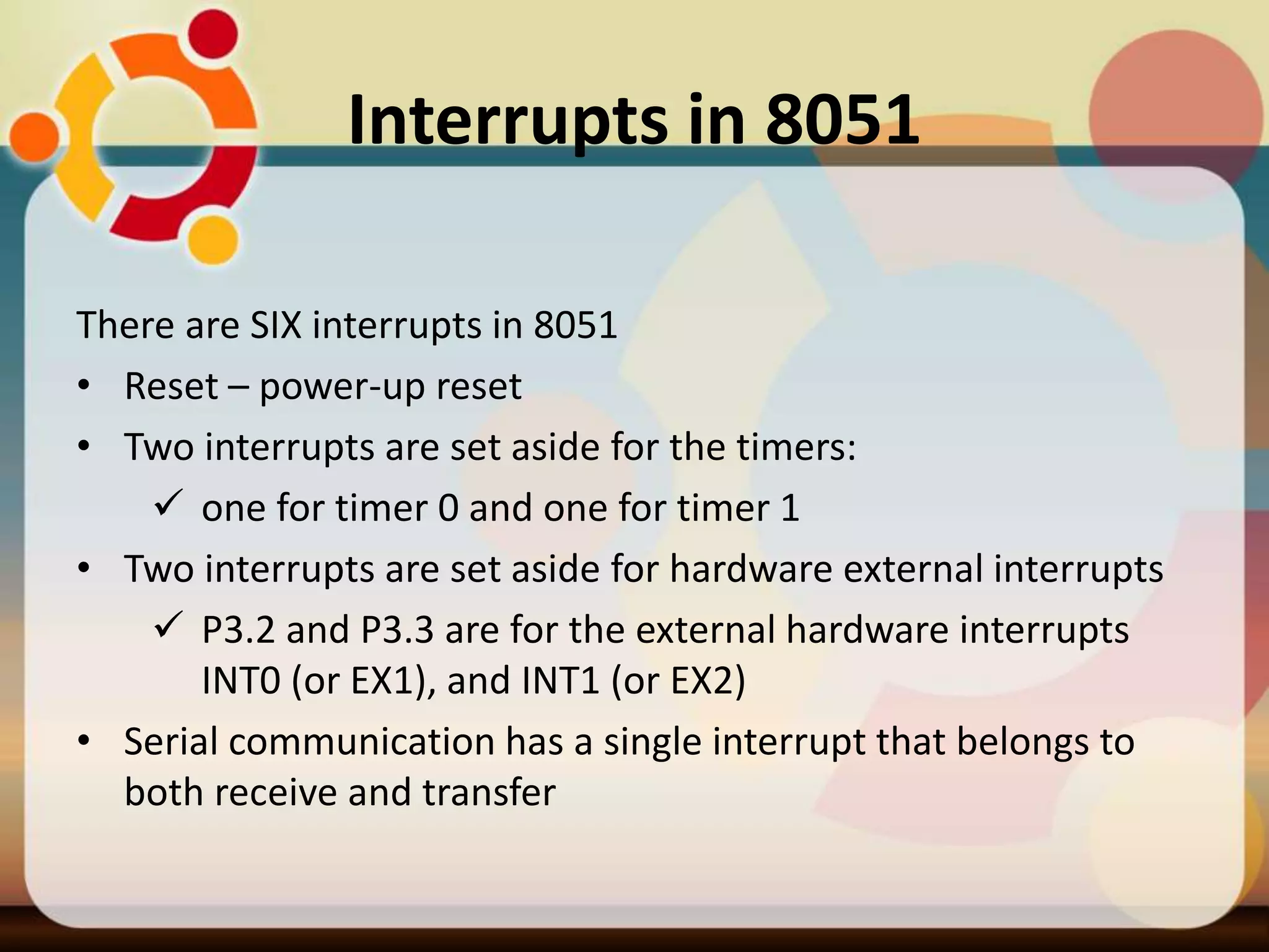 Interrupts in 8051 | PPTX